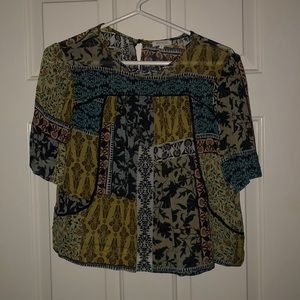 Anthropologie Weston floral top